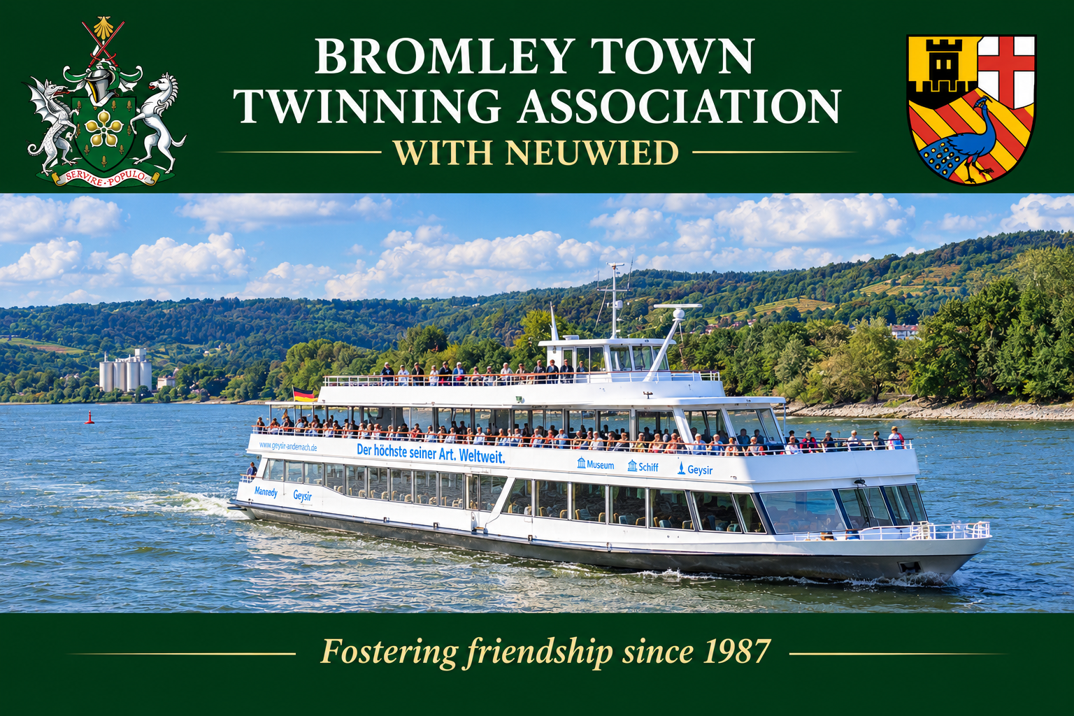Bromley Town Twinning Association Banner - Fostering Friendship Since 1989
